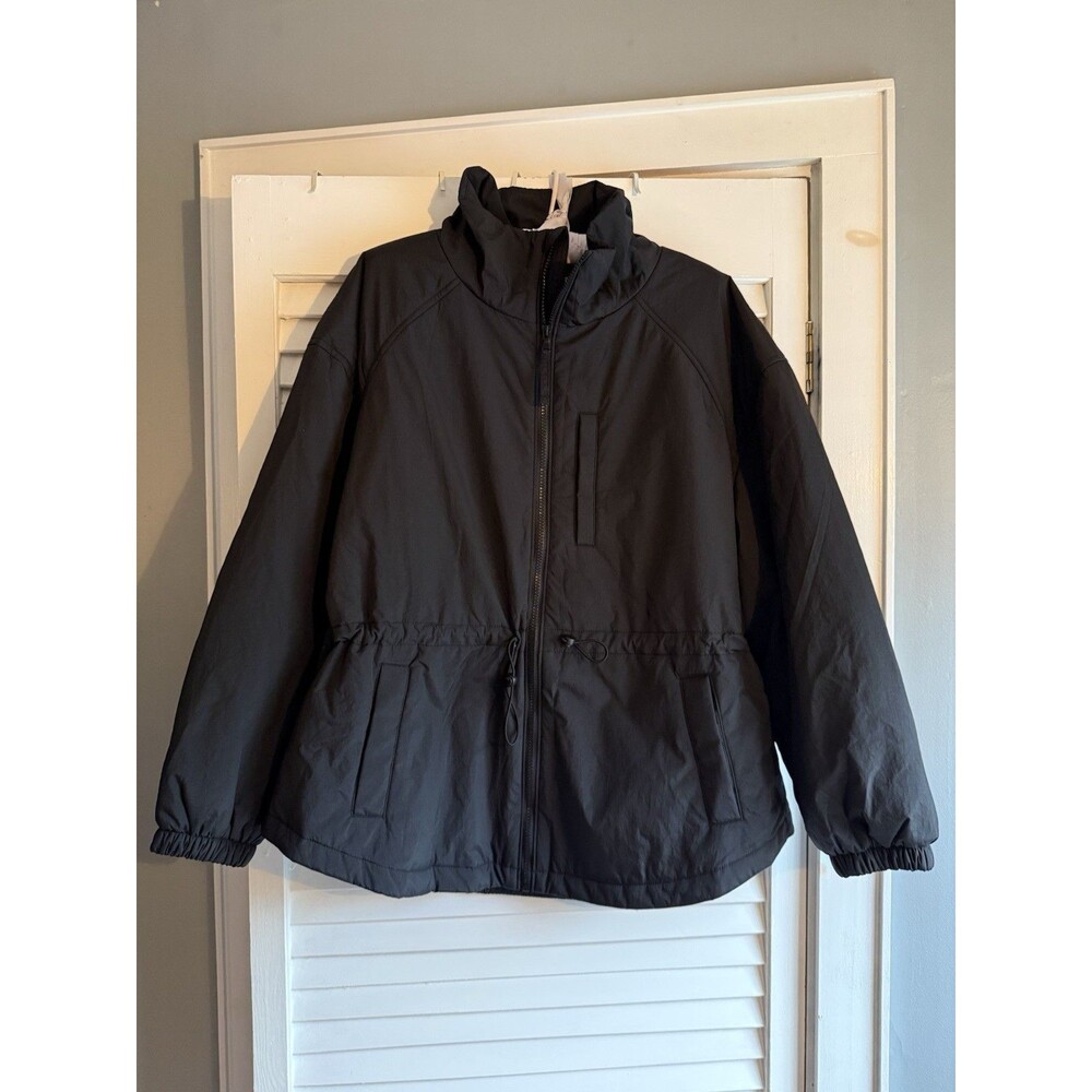 Old Navy Active Black  Anorak Jacket / Windbreaker Size Large Petite